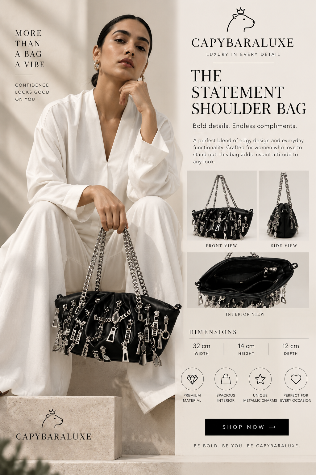Black Chain Shoulder Bag