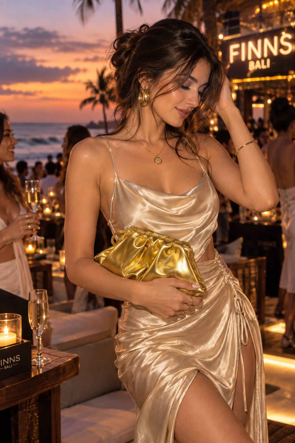 Golden Party Clutch Bag